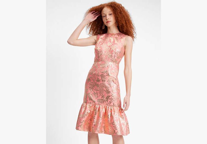 Tropical Foliage Brocade Dress - Kate Spade New York - Modalova