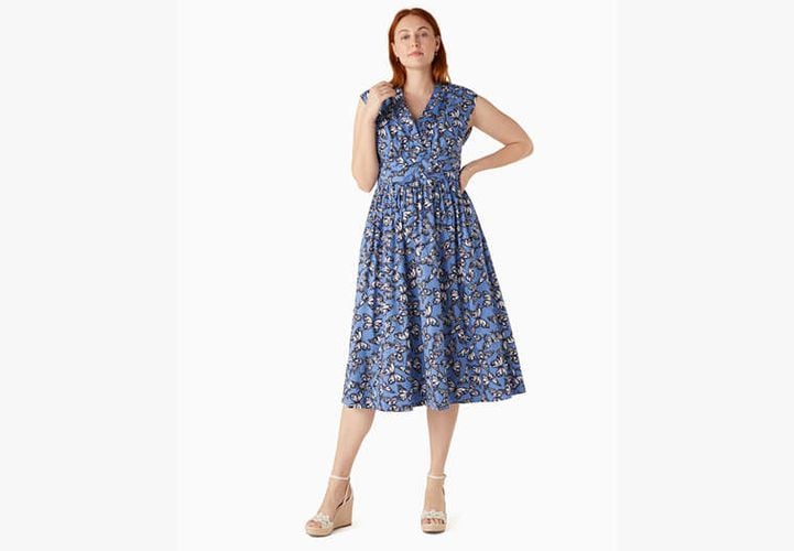 Poplin Bow Butterfly Print Dress - Kate Spade New York - Modalova