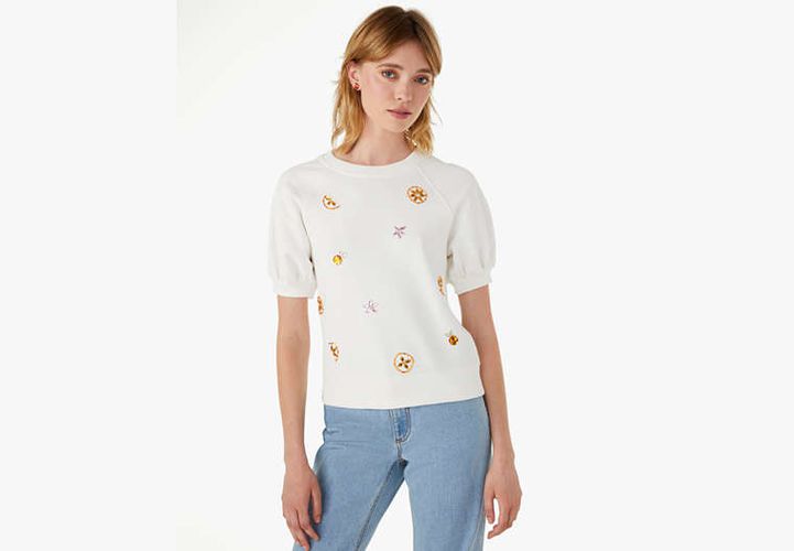 Embellished Orange Pullover - Kate Spade New York - Modalova