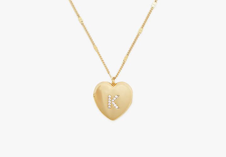 K Heart Letter Locket Necklace - Kate Spade New York - Modalova