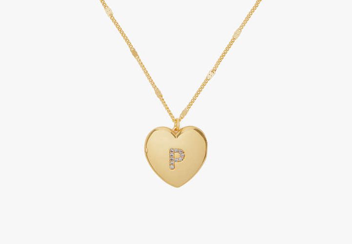 P Heart Letter Locket Necklace - Kate Spade New York - Modalova