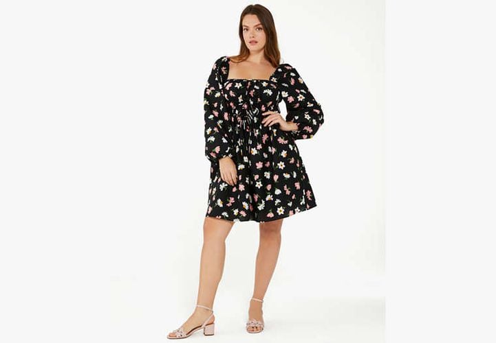 Floral Waltz Square-Neck Dress - Kate Spade New York - Modalova