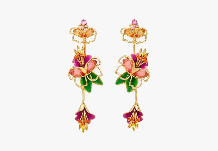 Paradise Floral Linear Earrings - Kate Spade New York - Modalova