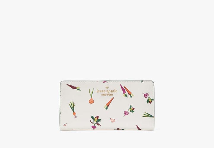 Harvest Time Printed Large Slim Bifold Wallet - Kate Spade New York - Modalova