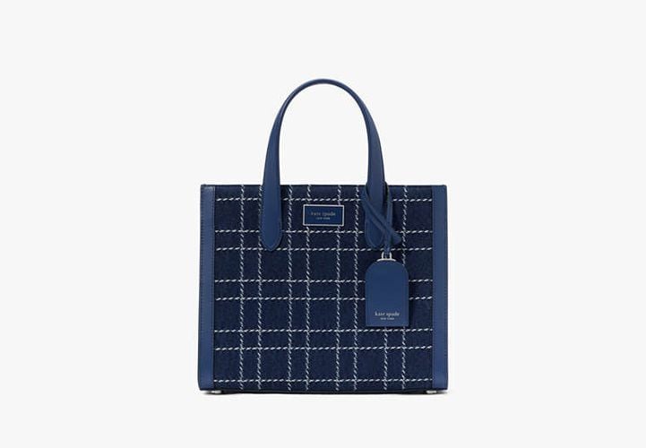 Manhattan Denim Check Small Tote - Kate Spade New York - Modalova