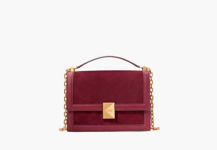 Deco Pebbled Leather & Suede Chain Shoulder Bag - Kate Spade New York - Modalova