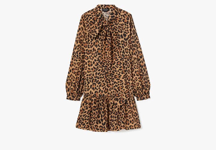 Classic Leopard Tie-neck Dress - Kate Spade New York - Modalova