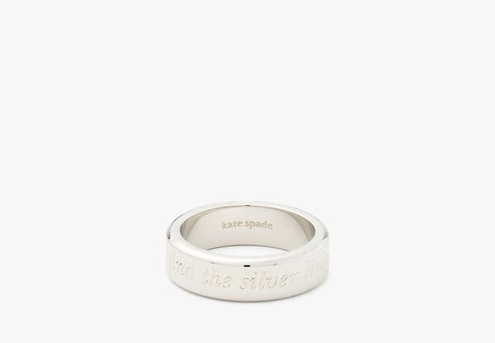 Find The Silver Lining Idiom Ring - Kate Spade New York - Modalova