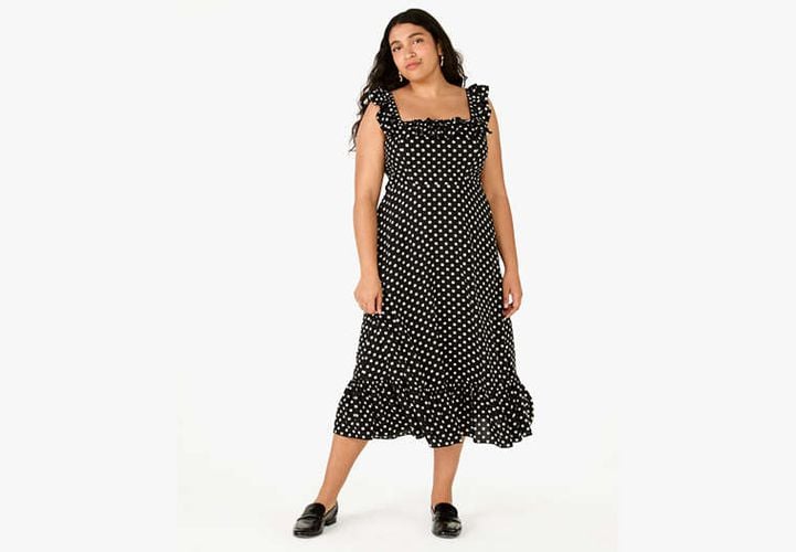Dot Dot Dot Ruffle Midi Dress - Kate Spade New York - Modalova