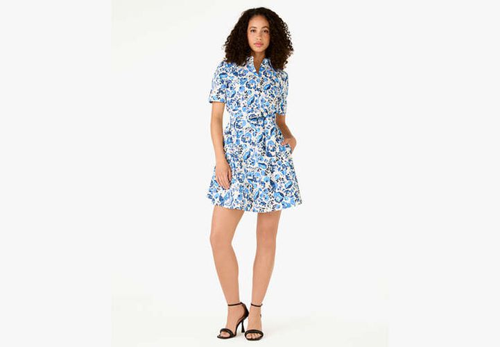 Peacock Floral Shirt Dress - Kate Spade New York - Modalova