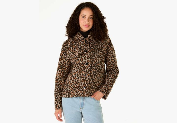 Spotted Leopard Dorothy Swing Peacoat - Kate Spade New York - Modalova