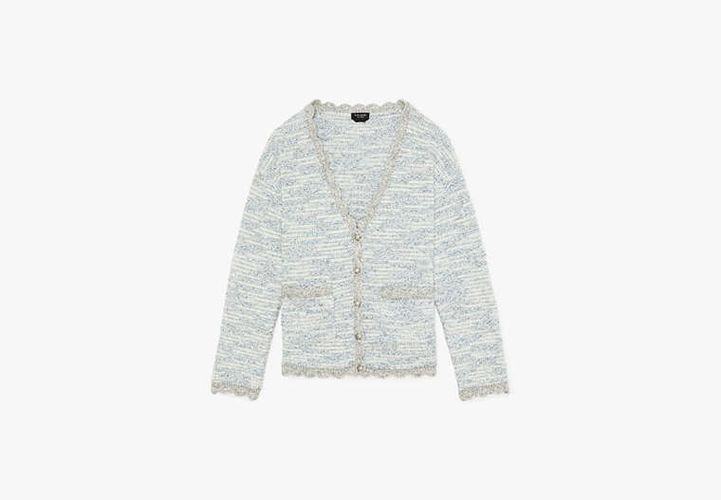 Scalloped Tweed Cardigan - Kate Spade New York - Modalova