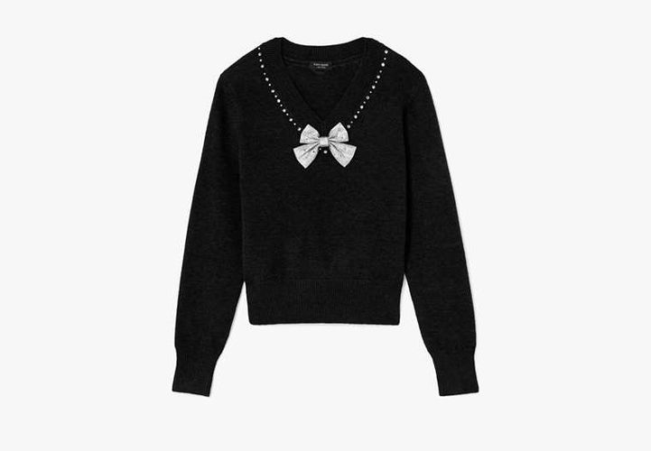 Embellished V-neck Sweater - Kate Spade New York - Modalova