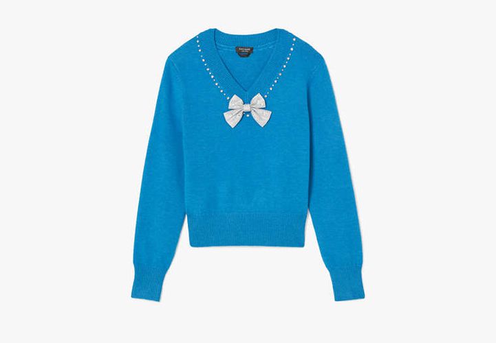 Embellished V-neck Sweater - Kate Spade New York - Modalova