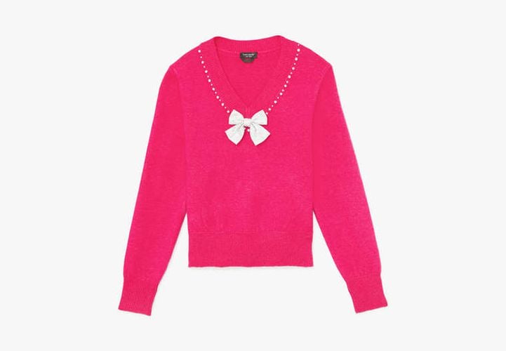 Embellished V-neck Sweater - Kate Spade New York - Modalova