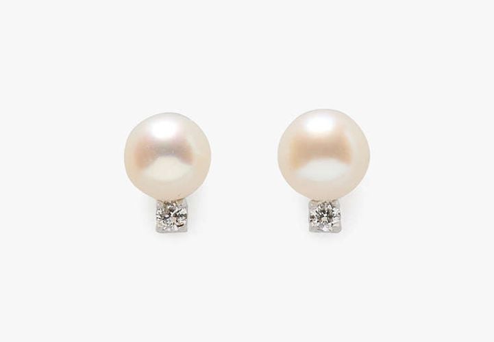 Kate Spade Fine Meant To Be Pearl & Diamond Studs - Kate Spade New York - Modalova