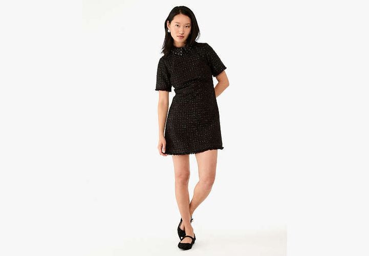 Embellished Collar Holiday Tweed Dress - Kate Spade New York - Modalova