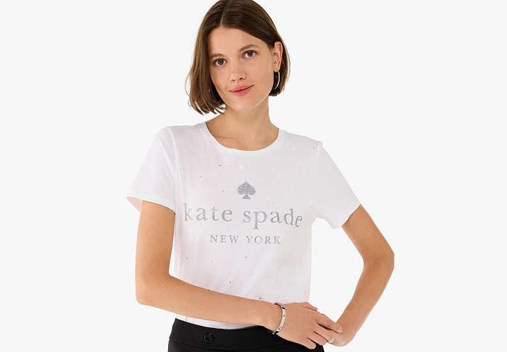 Glitter Embellished Logo Tee - Kate Spade New York - Modalova