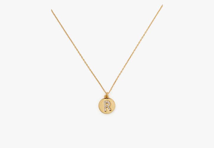 Pave "r" Initial Mini Pendant Necklace - Kate Spade New York - Modalova