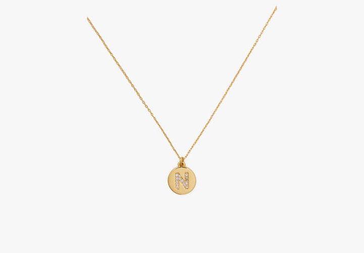 Pave "n" Initial Mini Pendant Necklace - Kate Spade New York - Modalova