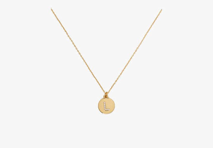 Pave "L" Initial Mini Pendant Necklace - Kate Spade New York - Modalova