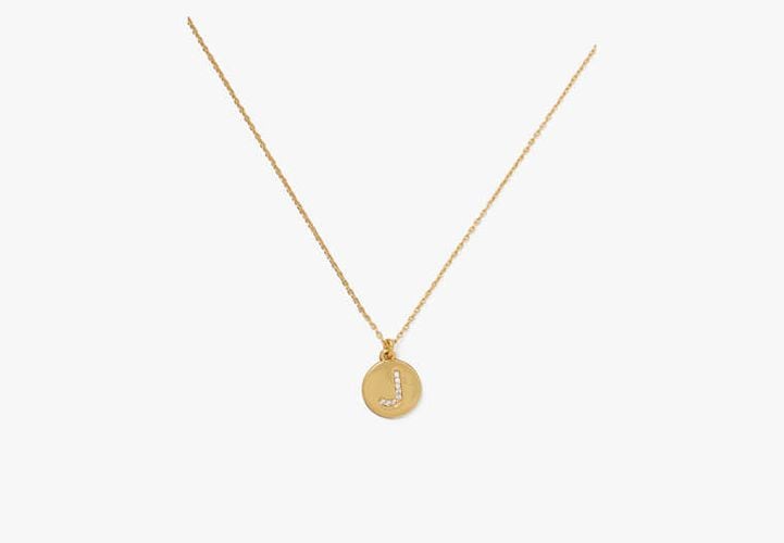 Pave "j" Initial Mini Pendant Necklace - Kate Spade New York - Modalova