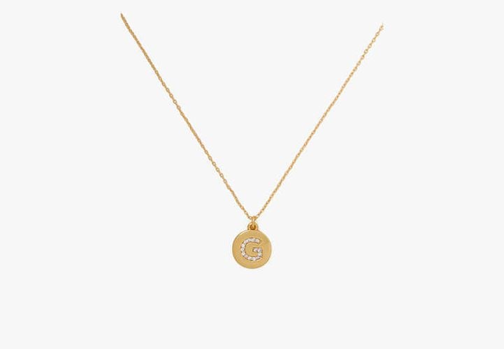 Pave "g" Initial Mini Pendant Necklace - Kate Spade New York - Modalova