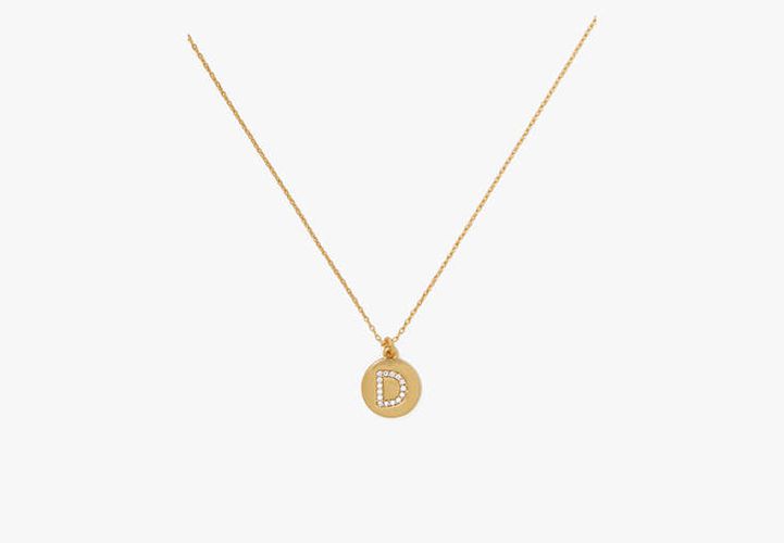 Pave "d" Initial Mini Pendant Necklace - Kate Spade New York - Modalova