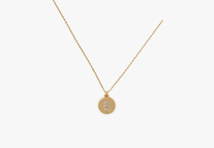 Pave "B" Initial Mini Pendant Necklace - Kate Spade New York - Modalova