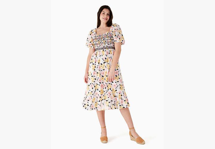 Lily Blooms Smocked Midi Dress - Kate Spade New York - Modalova