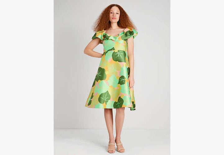 Cucumber Floral Flounce Dress - Kate Spade New York - Modalova