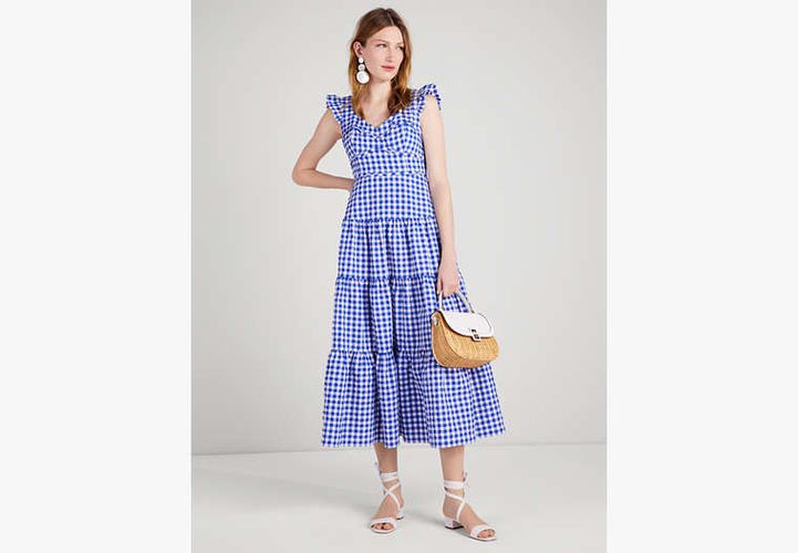 Gingham Tiered Dress - Kate Spade New York - Modalova