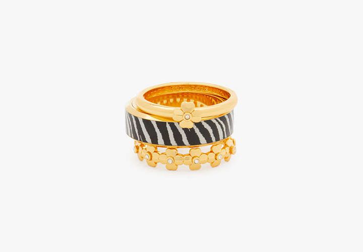 Heritage Spade Flower Stacked Ring Set - Kate Spade New York - Modalova