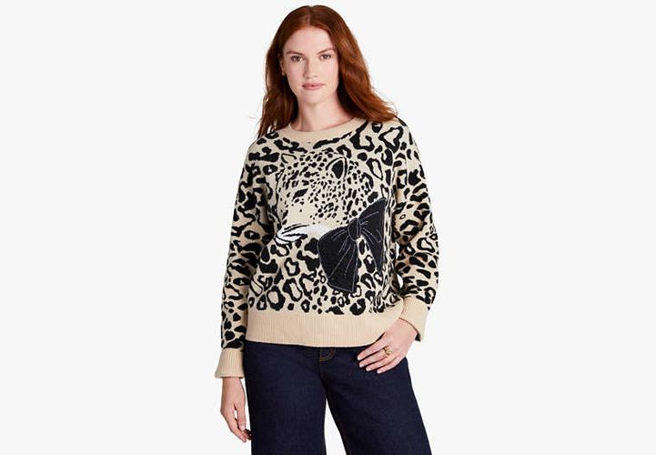 Leopard Bow Sweater - Kate Spade New York - Modalova