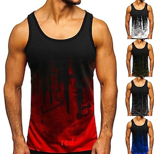 Men's Sleeveless Running Tank Top Singlet Top Casual Athleisure Cotton Breathable Soft Sweat Out Fitness Gym Workout Running Jogging Exercise Sportswear Color - Ador ES - Modalova