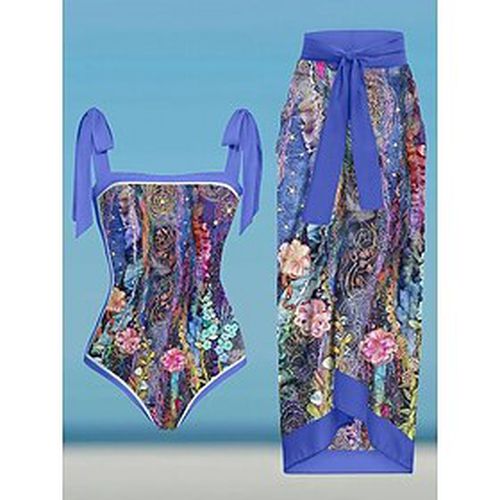 Women's Swimwear One Piece 2 Piece Normal Swimsuit Printing High Waisted Purple Strap Padded Bathing Suits Vacation Sexy Sexy / New - Ador.com UK - Modalova