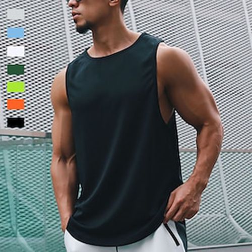 Men's Sleeveless Workout Tank Top Running Tank Top Top Athletic Athleisure Summer Quick Dry Breathable Soft Spandex Fitness Gym Workout Running Jogging Sportsw - Ador ES - Modalova