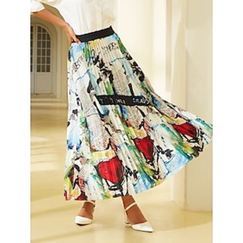 Elegant Pleated Tencel Maxi Skirt - Ador - Modalova