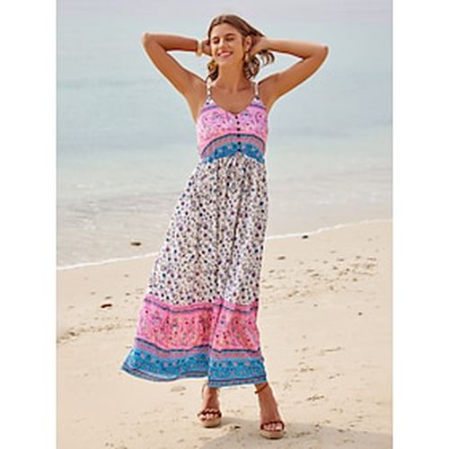 Rainbow Floral Drawstring Maxi Dress - Ador.com - Modalova