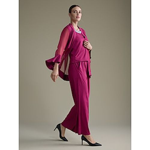 Rose Red Modal Ruffle Crewneck Elegant Sleeveless Mother of the Bride Two Piece Set dress to impress 2024 - Ador.com - Modalova