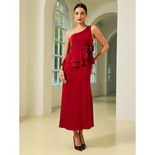 Satin Solid Sleeveless Mismatched Maxi Dress - Ador.com - Modalova