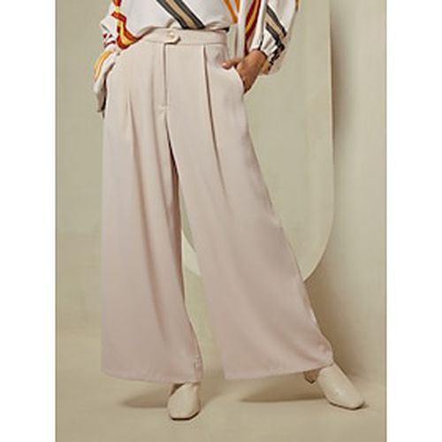 Full Length Beige Casual Daily Pants - Ador - Modalova