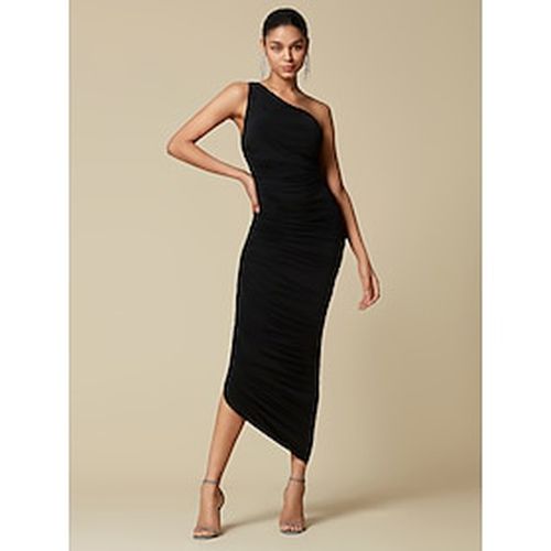 Elegant Ruched One Shoulder Maxi Dress - Ador.com - Modalova