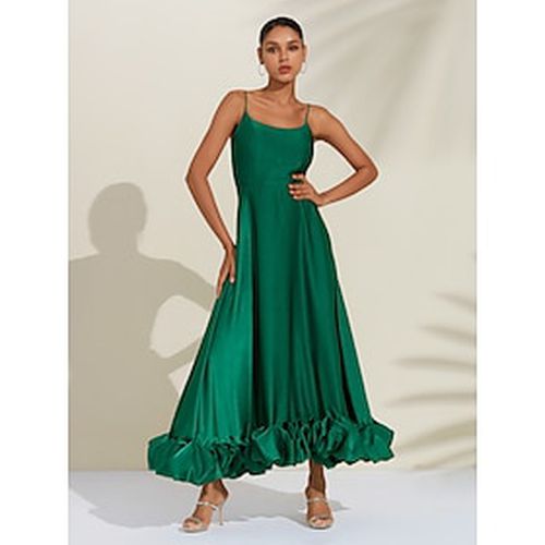 Women's Slip Dress Green Sleeveless Solid / Plain Color Chandelier Long Spring Summer Elegant Dress S M L - Ador - Modalova