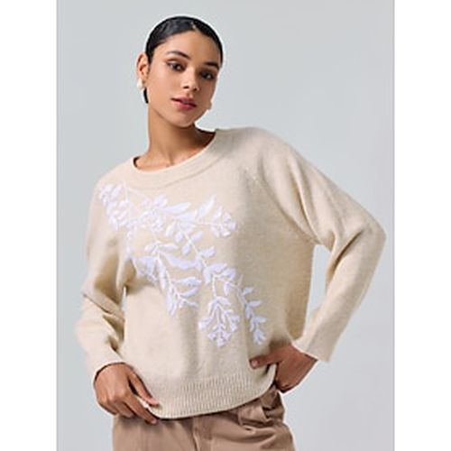 Knit Embroidered Wool Blend Pullover Sweater - Ador - Modalova