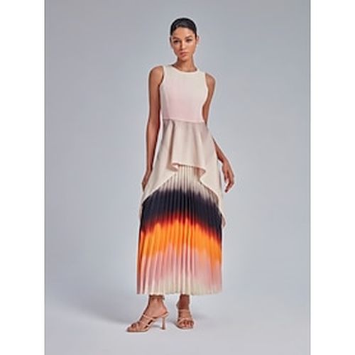 Ombre Pleated Midi Skirt - Ador.com - Modalova