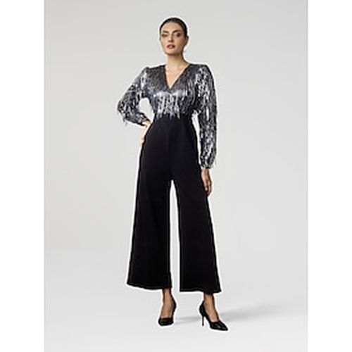 Sequin Fringe Wide Leg Jumpsuit - Ador - Modalova