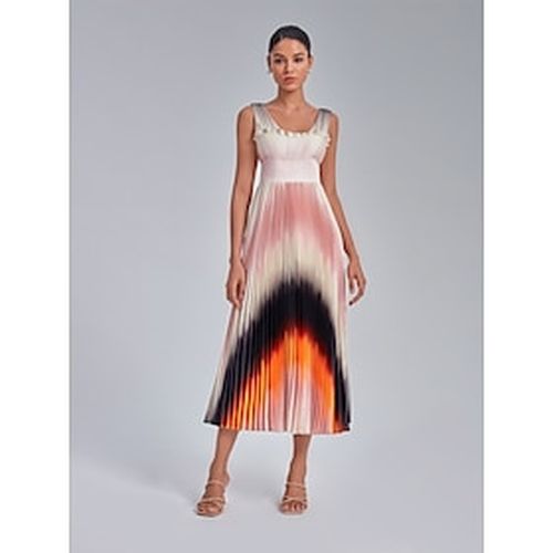 Ombre Pleated Ruffle Straps Dress - Ador.com - Modalova