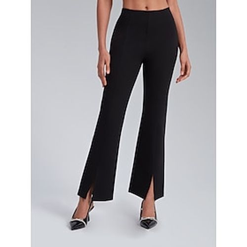 Flare Trousers With Slit Front - Ador.com - Modalova