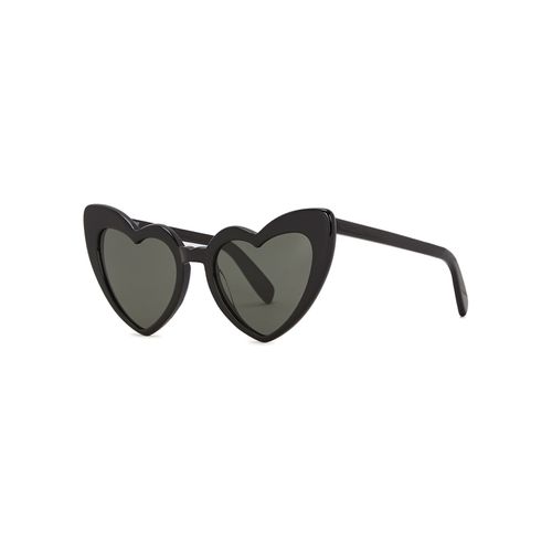 SL181 Black Loulou Heart-frames, Sunglasses, Black - Saint Laurent - Modalova